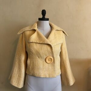 1960s Inspired Textured Yellow Jacket